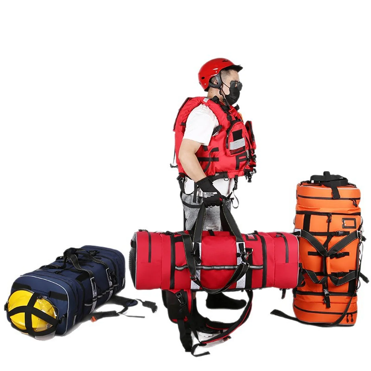 Long Gear Duffel with Helmet and Tool Organization construction and compartment detail 5