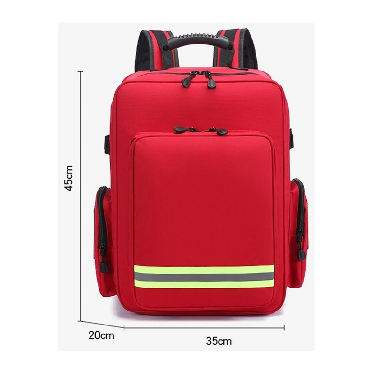 08846 1200D Trolley Rescue Bag in Red, construction and compartment detail 6