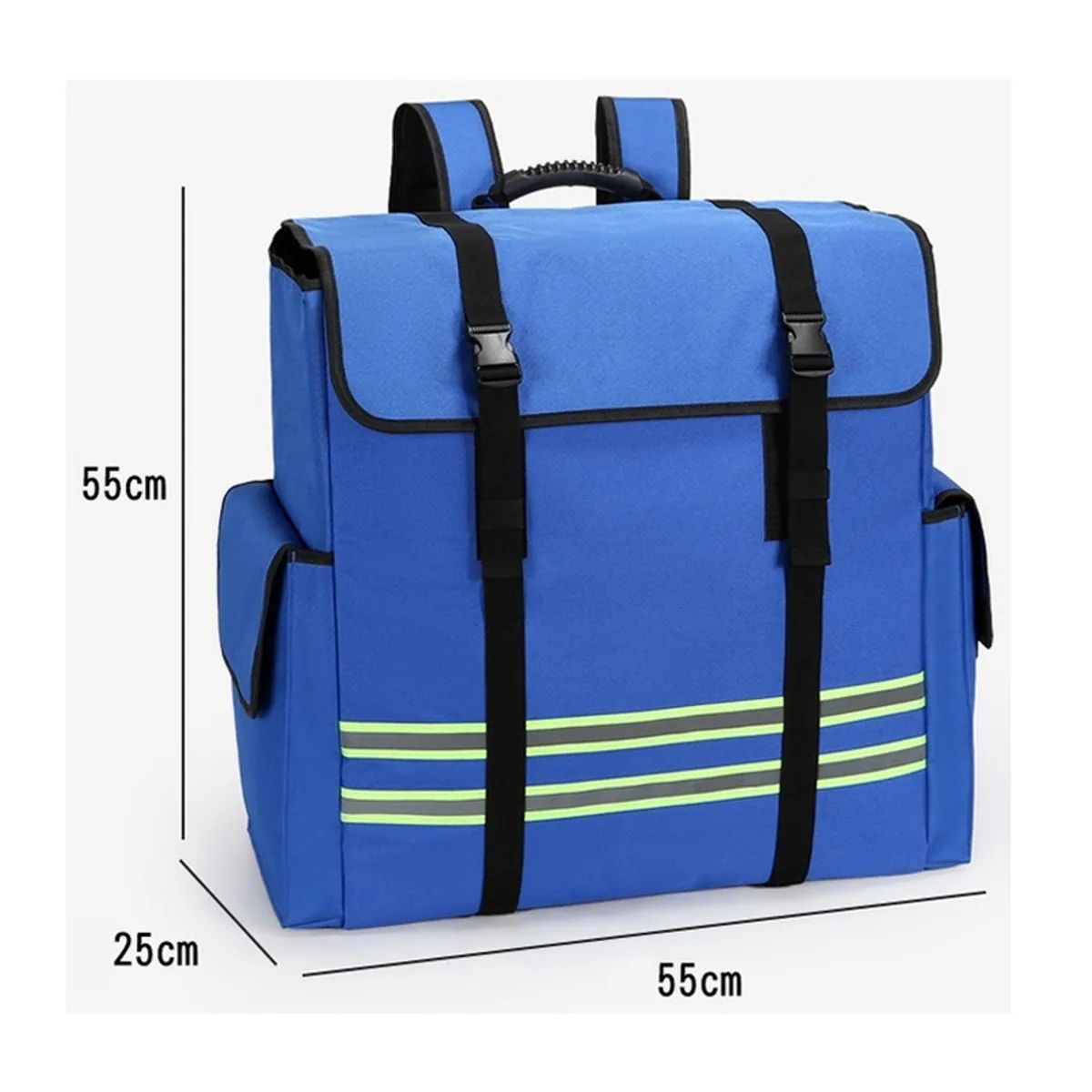08850 1200D Portable First Aid Bag in Red, construction and compartment detail 1