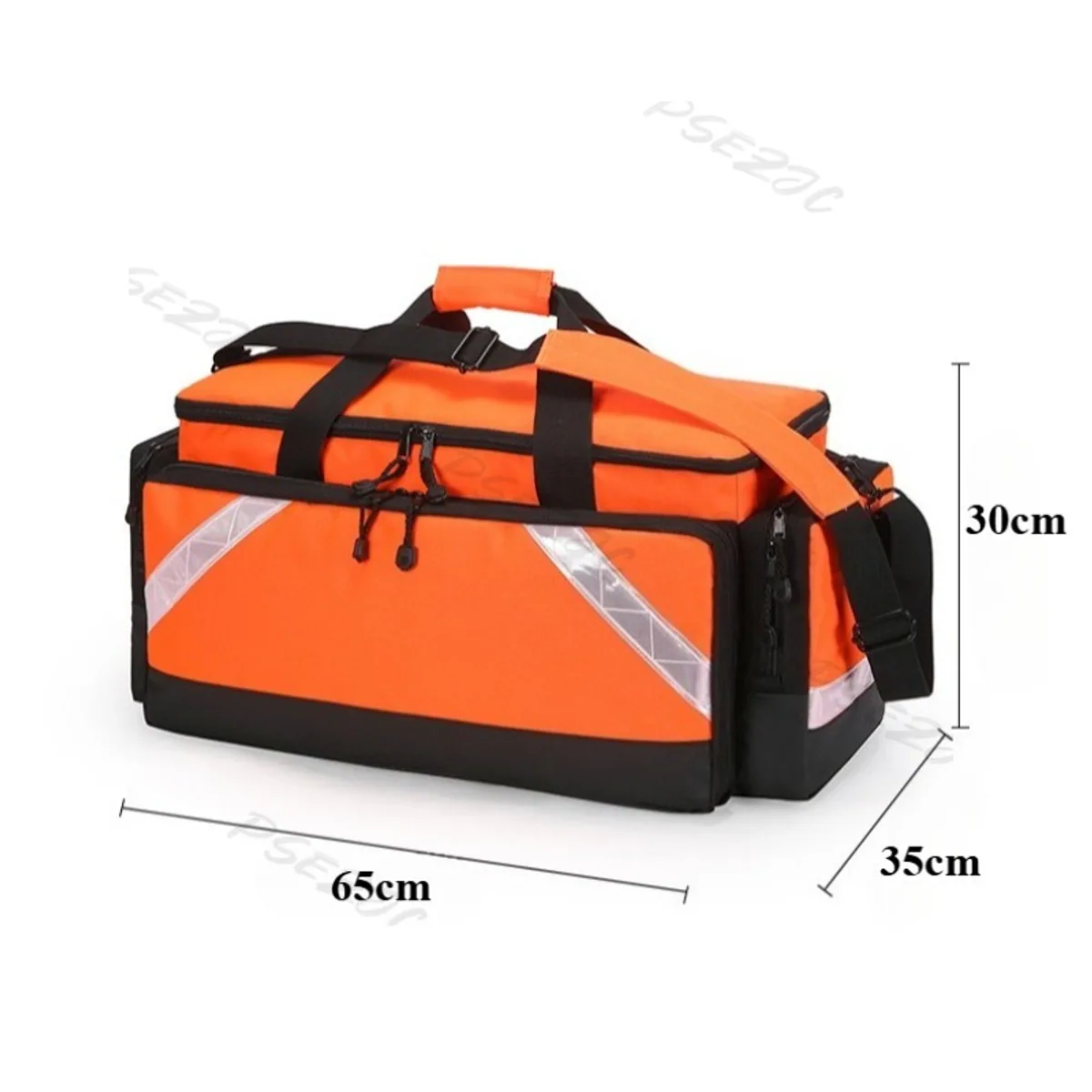 08851 1200D Portable First Aid Bag in Red, construction and compartment detail 3
