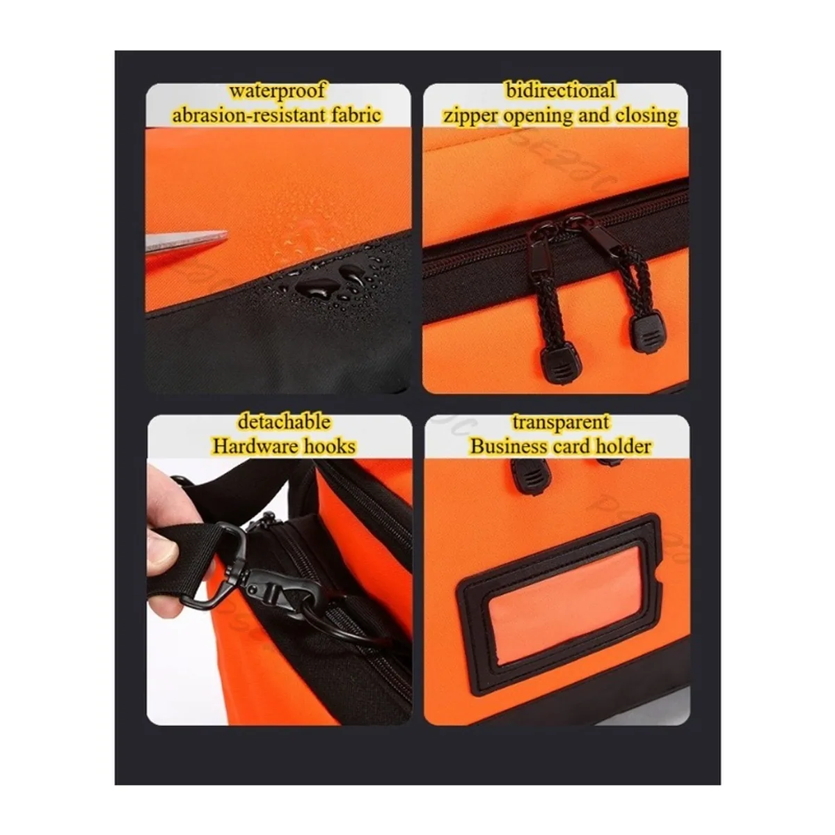 08851 1200D Portable First Aid Bag in Red, construction and compartment detail 6