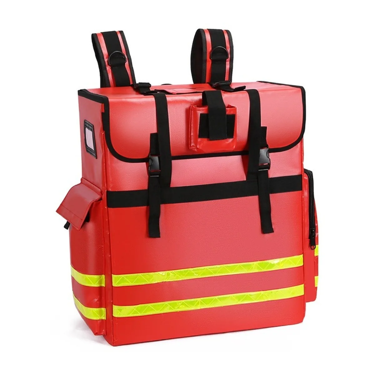 08855 1200D Portable First Aid Bag in Red, construction and compartment detail 2