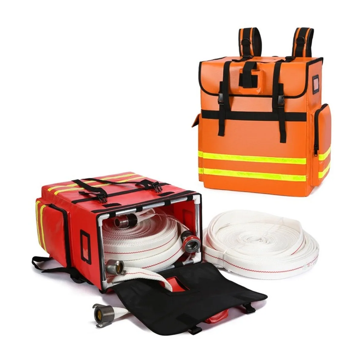 08855 1200D Portable First Aid Bag in Red, construction and compartment detail 6