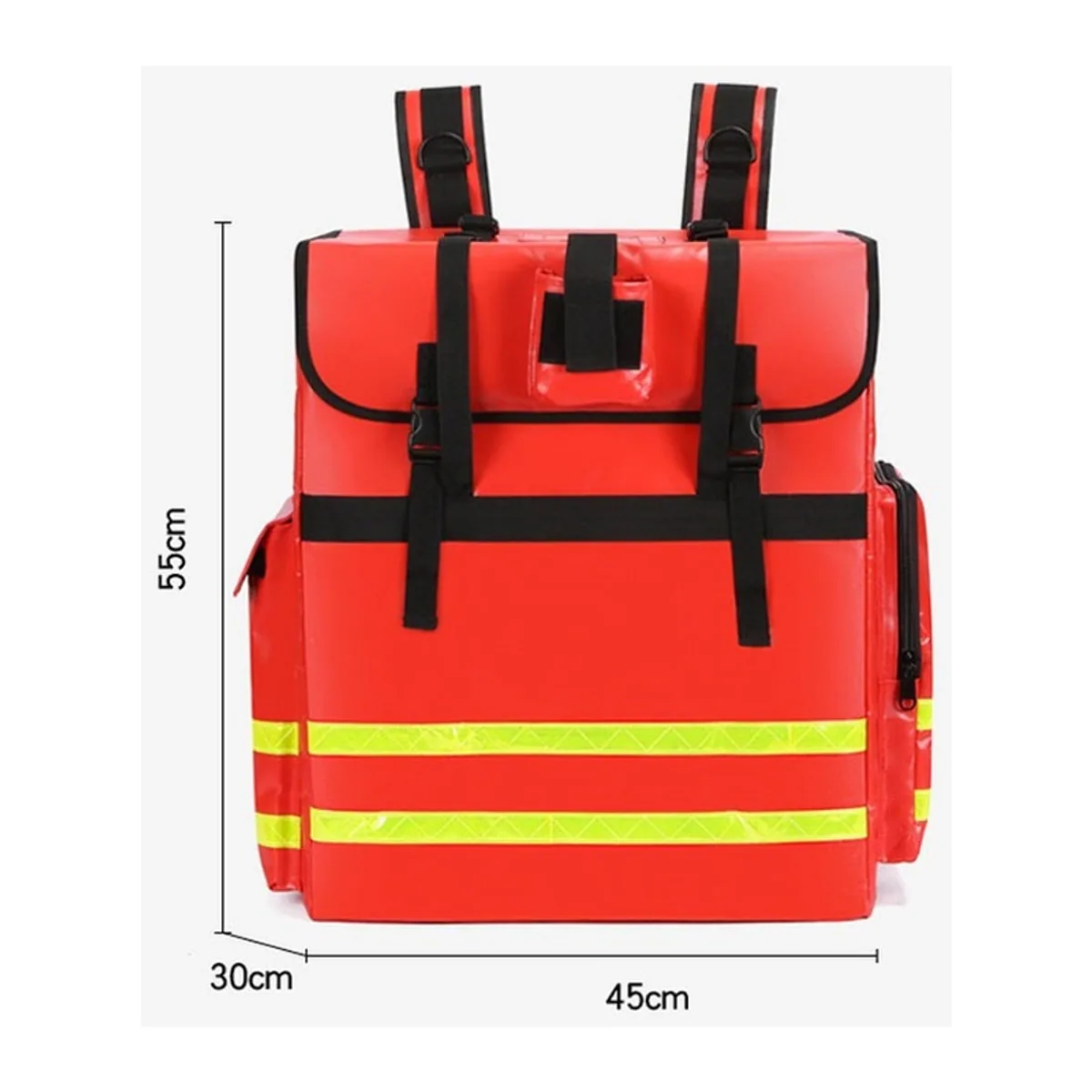 08855 1200D Portable First Aid Bag in Red, construction and compartment detail 7