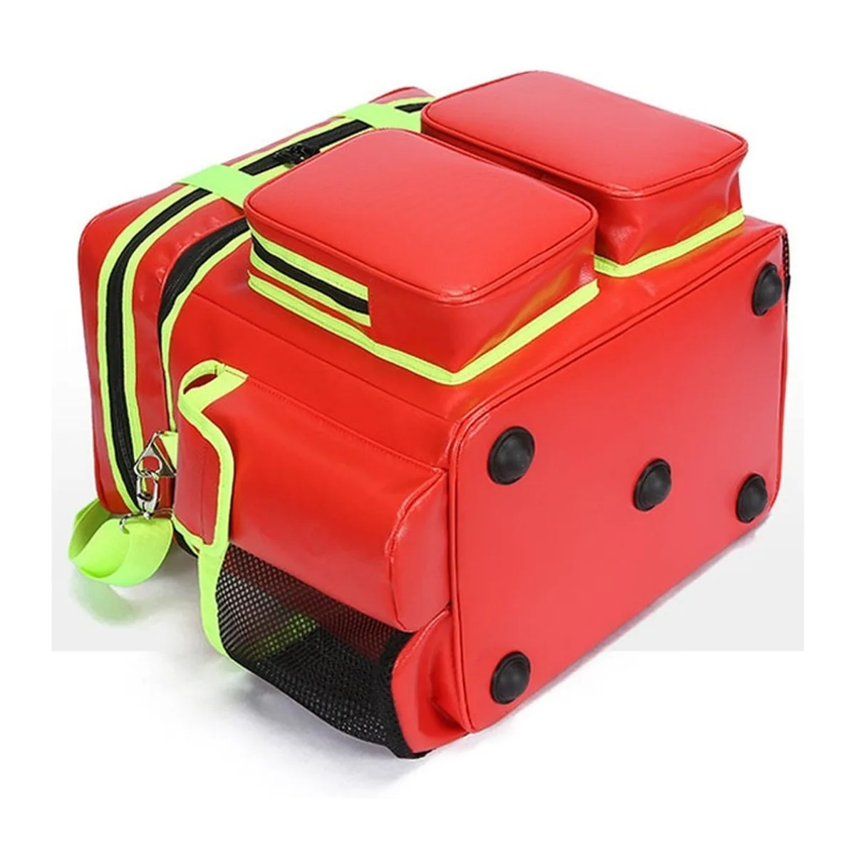 08856 1200D Waterproof PVC Rescue Bag in Red, construction and compartment detail 5