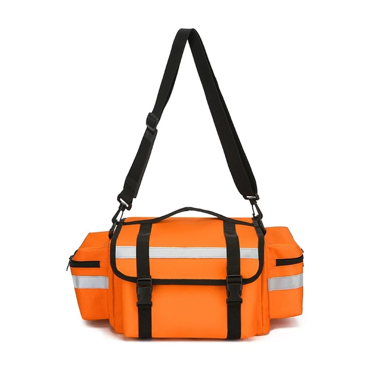08860 1200D Portable First Aid Bag in Red, construction and compartment detail 4
