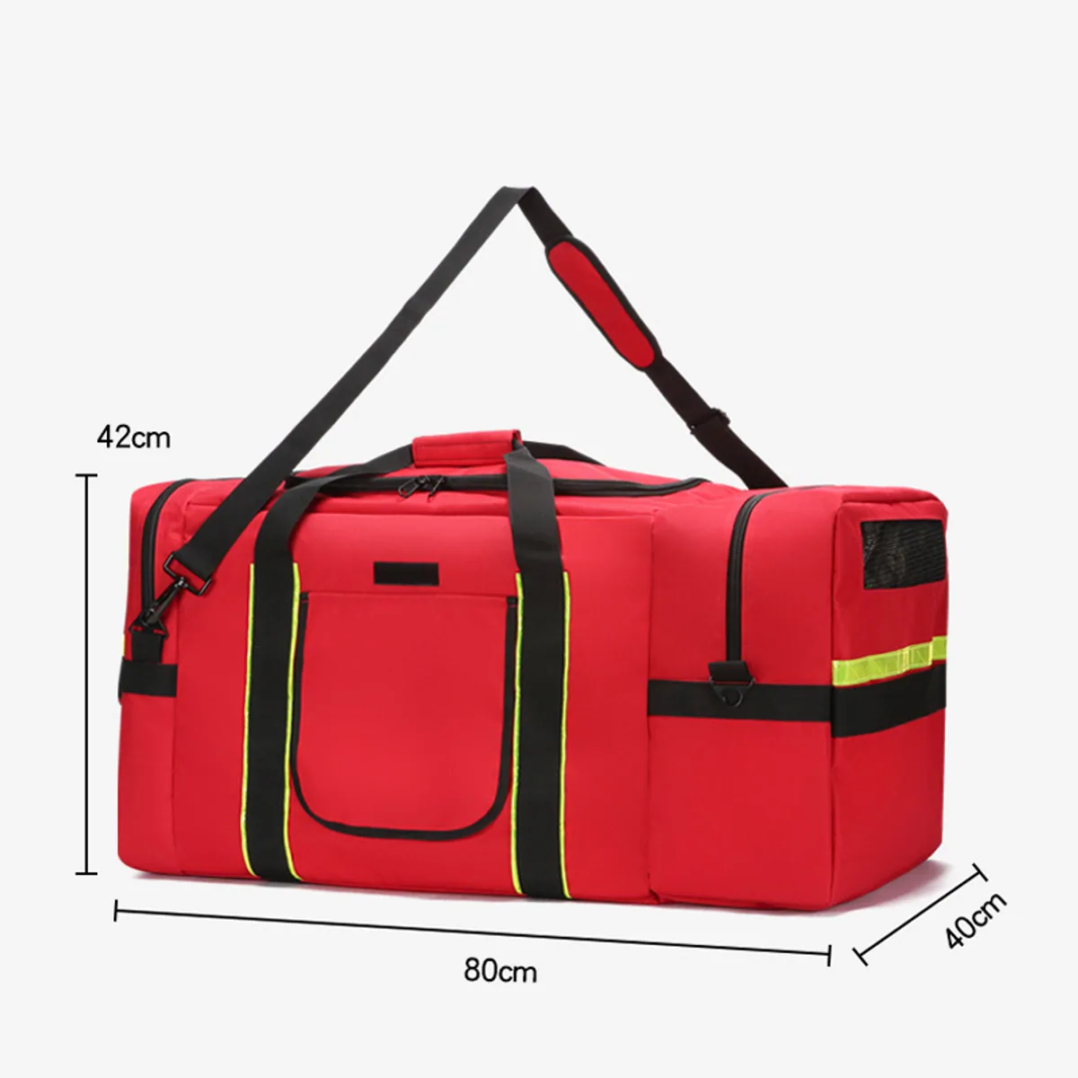 08861 Oxford Portable First Aid Bag in Red, construction and compartment detail 3