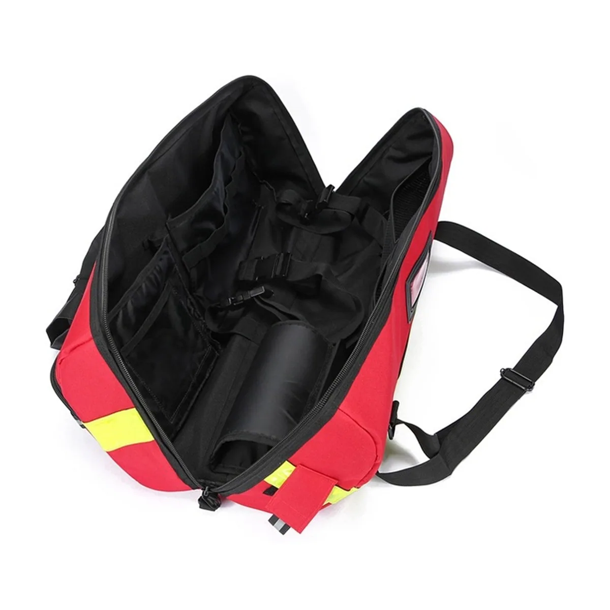 08862 1200D Waterproof PVC Rescue Bag in Red，Orange, construction and compartment detail 5