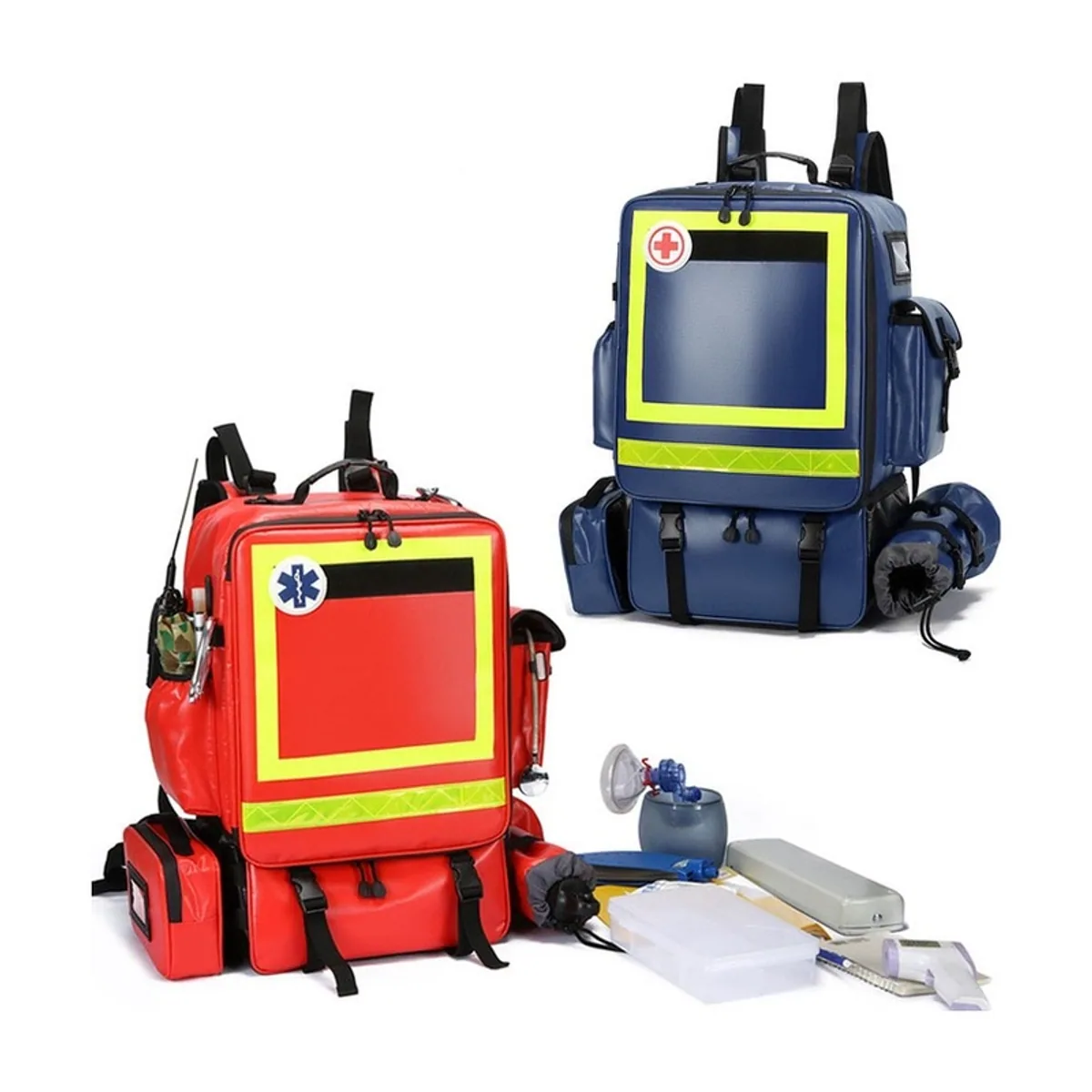 08863 PVC Waterproof PVC Rescue Bag in Red, construction and compartment detail 5