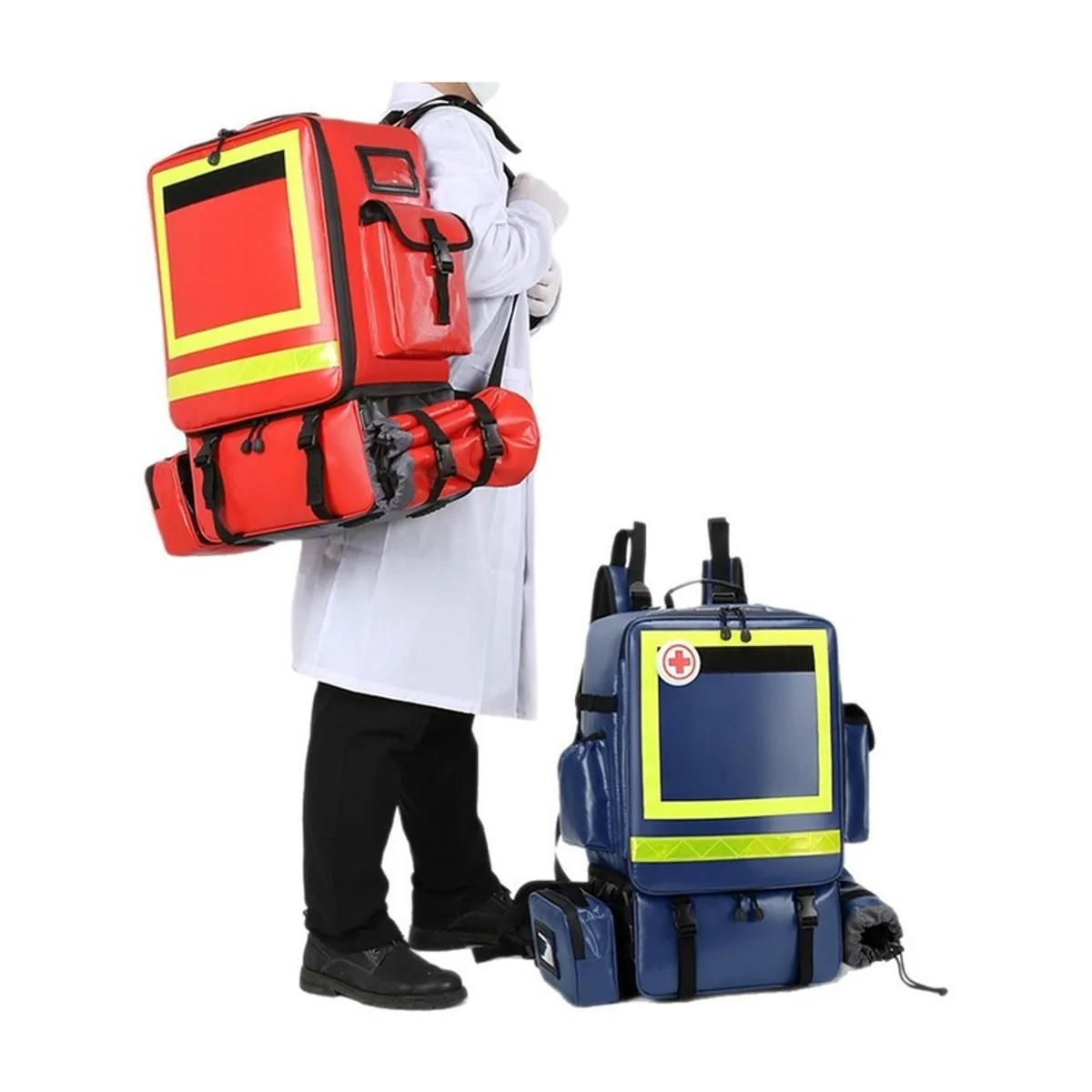 08863 PVC Waterproof PVC Rescue Bag in Red, construction and compartment detail 6