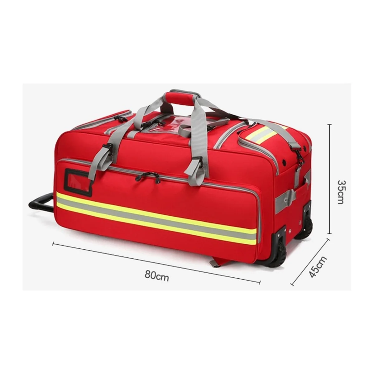 09903 1200D Rescue Duffel Bag in Red, construction and compartment detail 1
