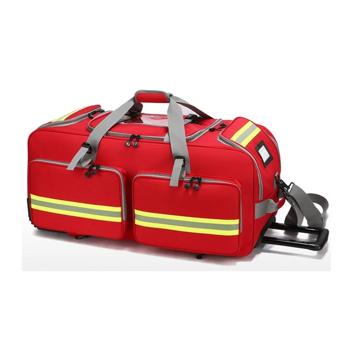 09903 1200D Rescue Duffel Bag in Red, construction and compartment detail 7