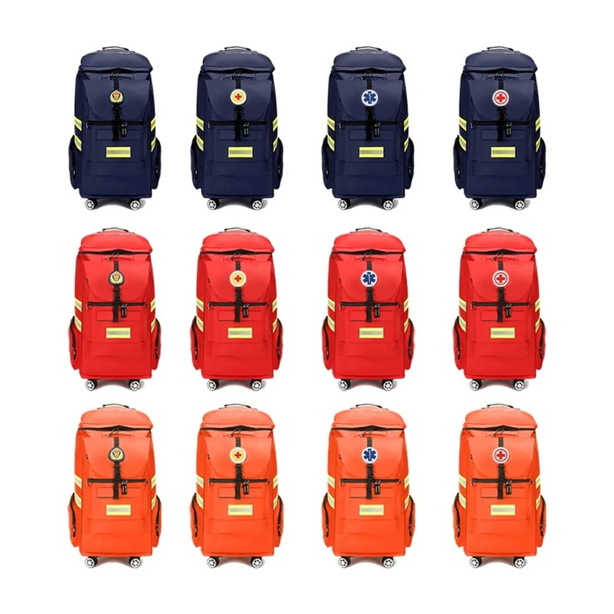 09905 Oxford Trolley Rescue Bag in Red, construction and compartment detail 2