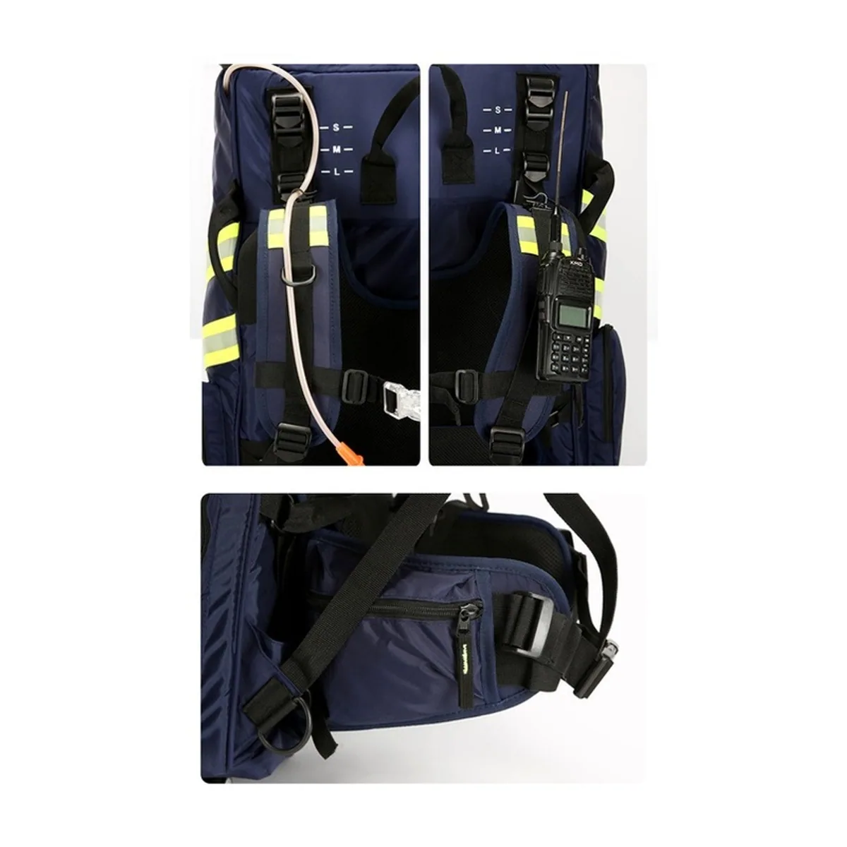 09905 Oxford Trolley Rescue Bag in Red, construction and compartment detail 5
