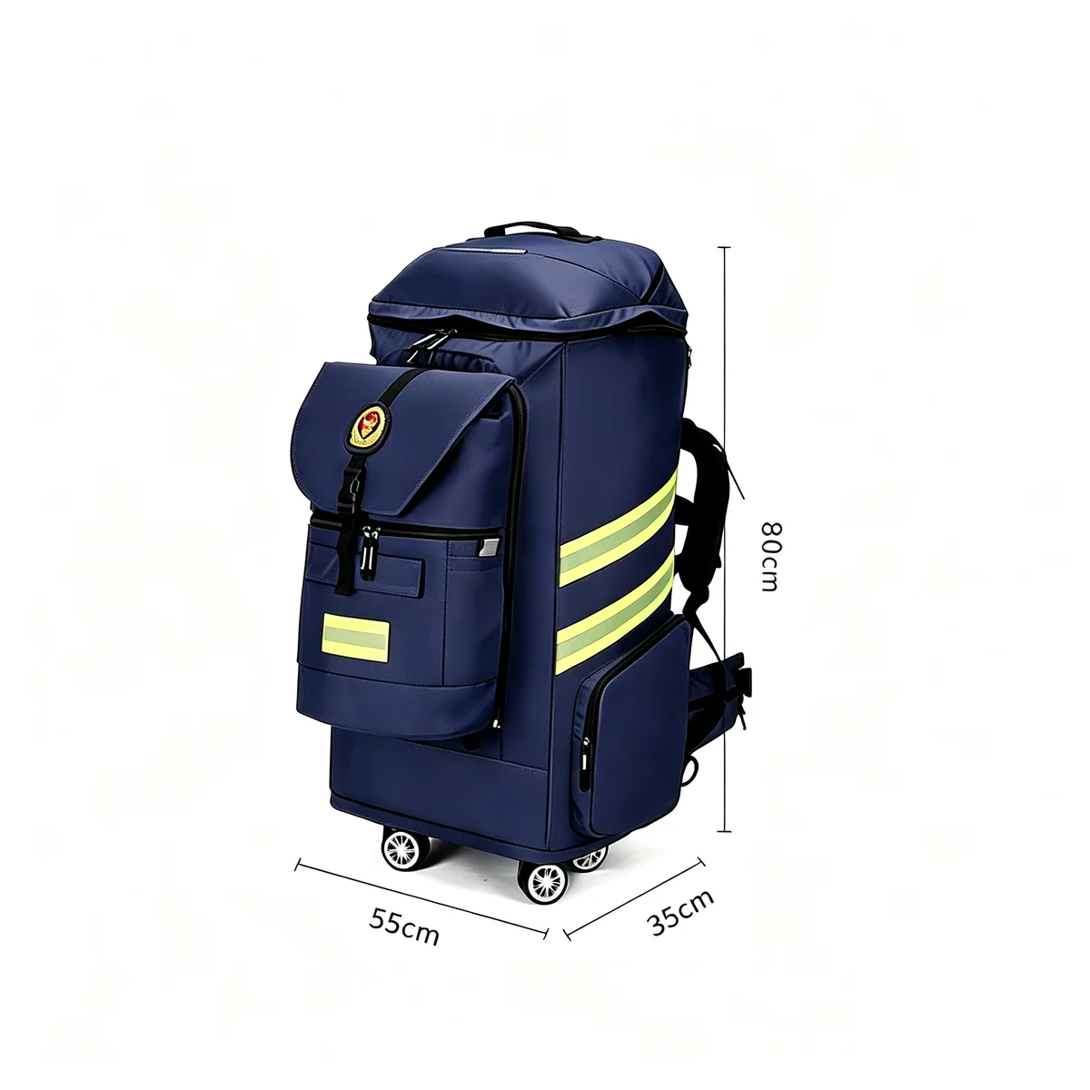 09905 Oxford Trolley Rescue Bag in Red, construction and compartment detail 1