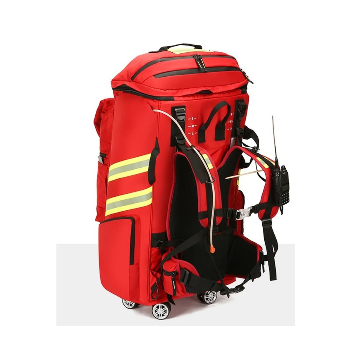 09905 Oxford Trolley Rescue Bag in Red, construction and compartment detail 4
