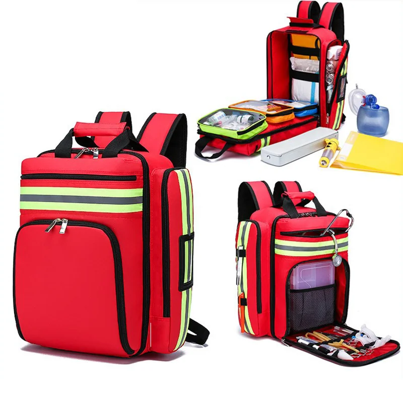 1200D Oxford Emergency Medical Backpack with Clear Pouches product photo 9