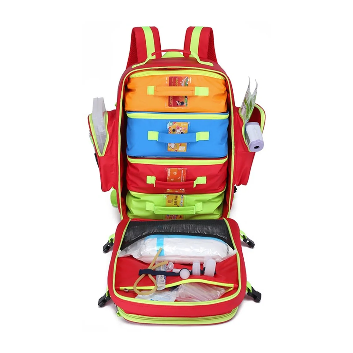 09911 Oxford Waterproof PVC Rescue Bag in Red, construction and compartment detail 3