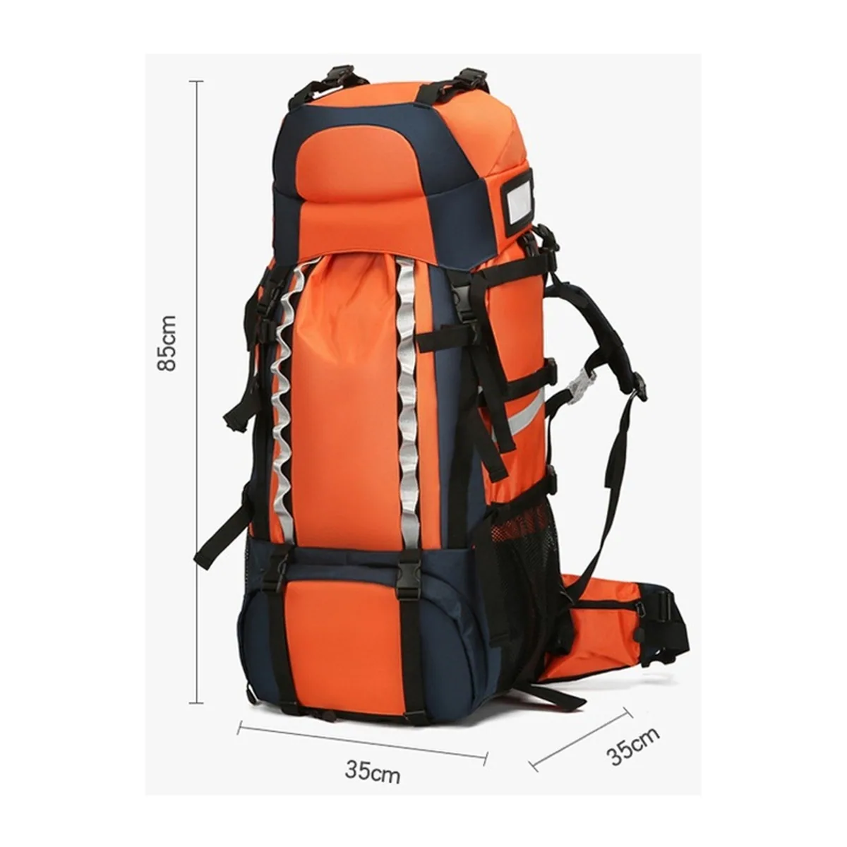 09914 Oxford Outdoor Rescue Backpack in Red, construction and compartment detail 1