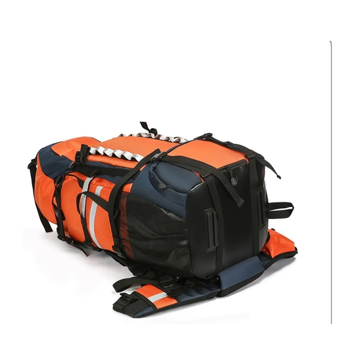 09914 Oxford Outdoor Rescue Backpack in Red, construction and compartment detail 5