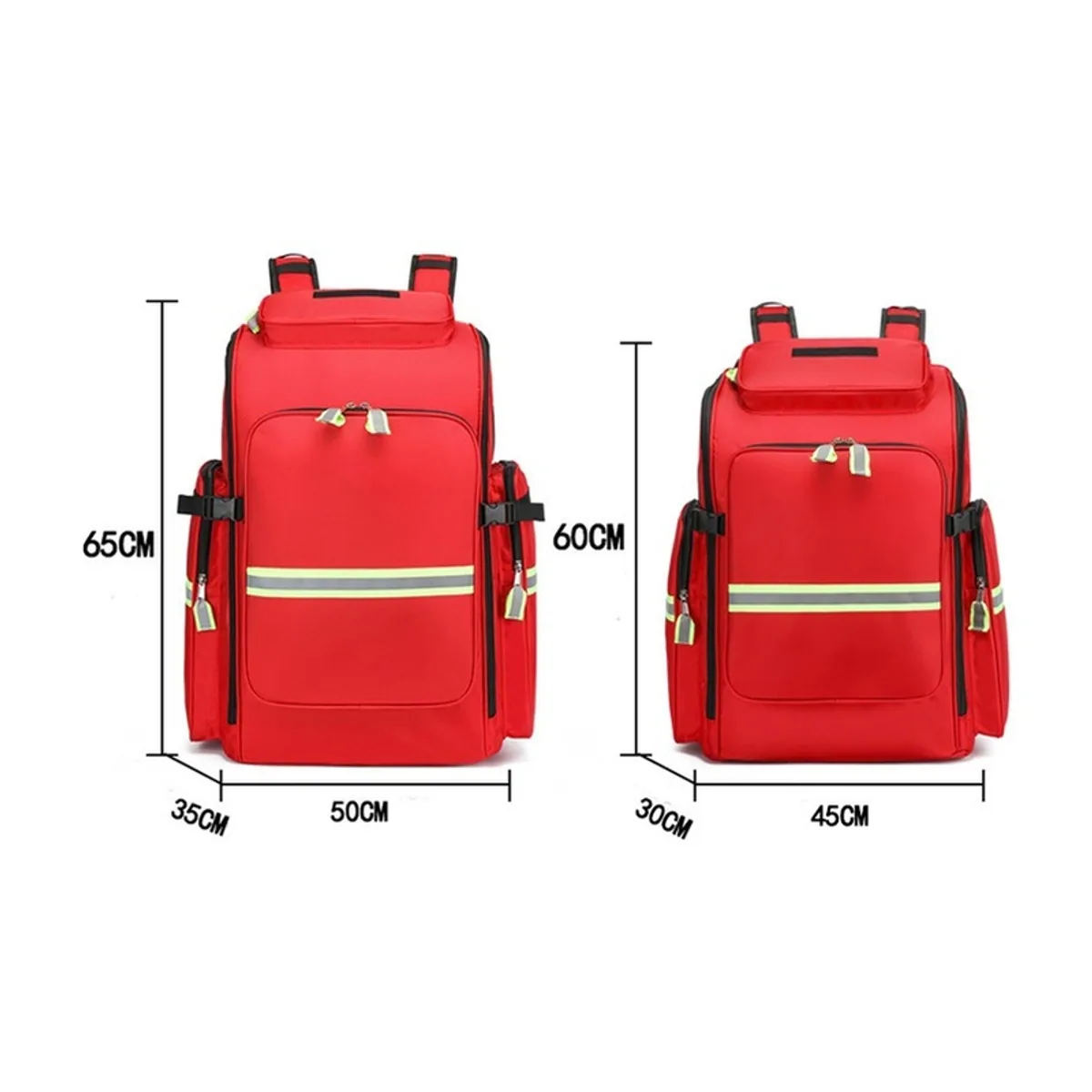 09915 1800D Waterproof PVC Rescue Bag in Red, construction and compartment detail 4