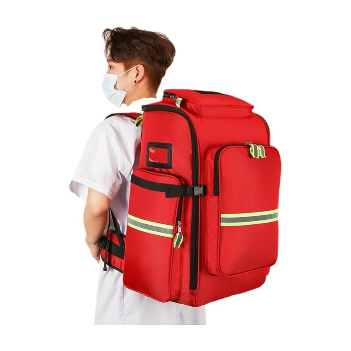 09915 1800D Waterproof PVC Rescue Bag in Red, construction and compartment detail 5