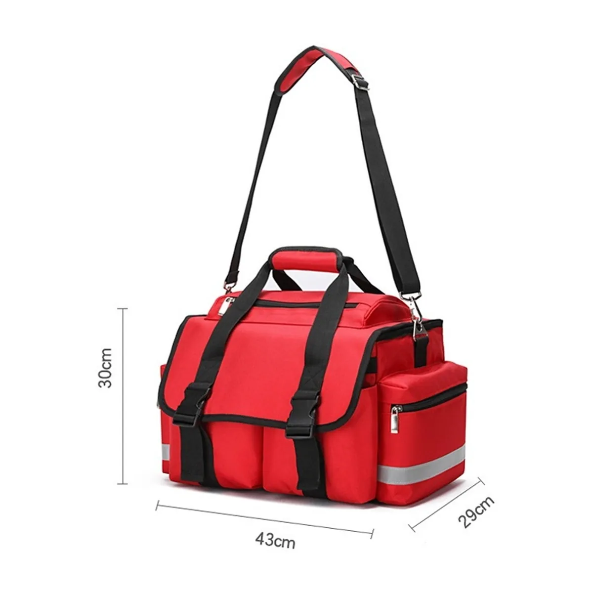 09922 1000D Medical Emergency Backpack in Red, construction and compartment detail 2
