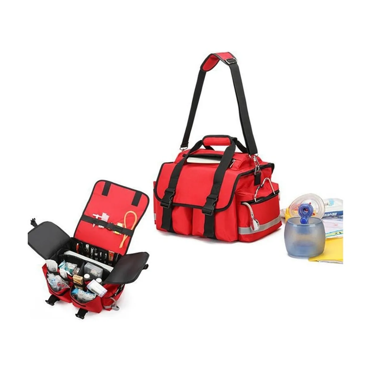 09922 1000D Medical Emergency Backpack in Red, medical emergency backpack product view
