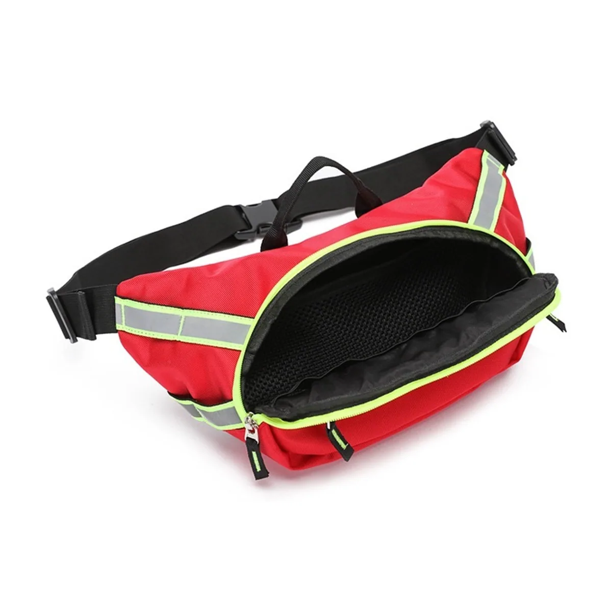 09923 1200D Emergency Waist Bag in Red, construction and compartment detail 6