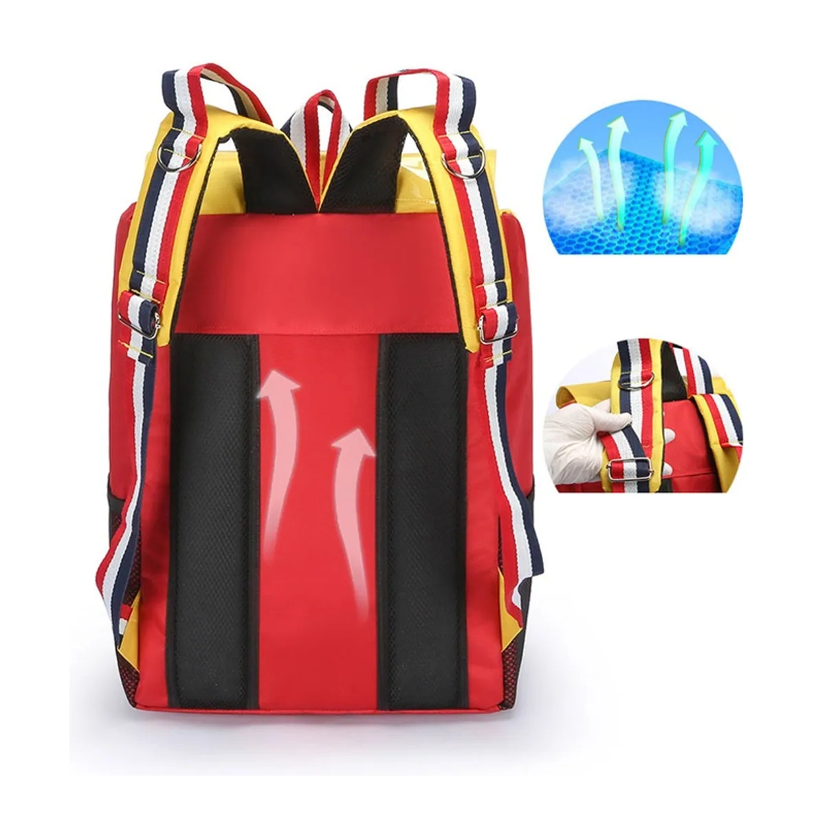 09924 900D Medical Emergency Backpack in Red, construction and compartment detail 2