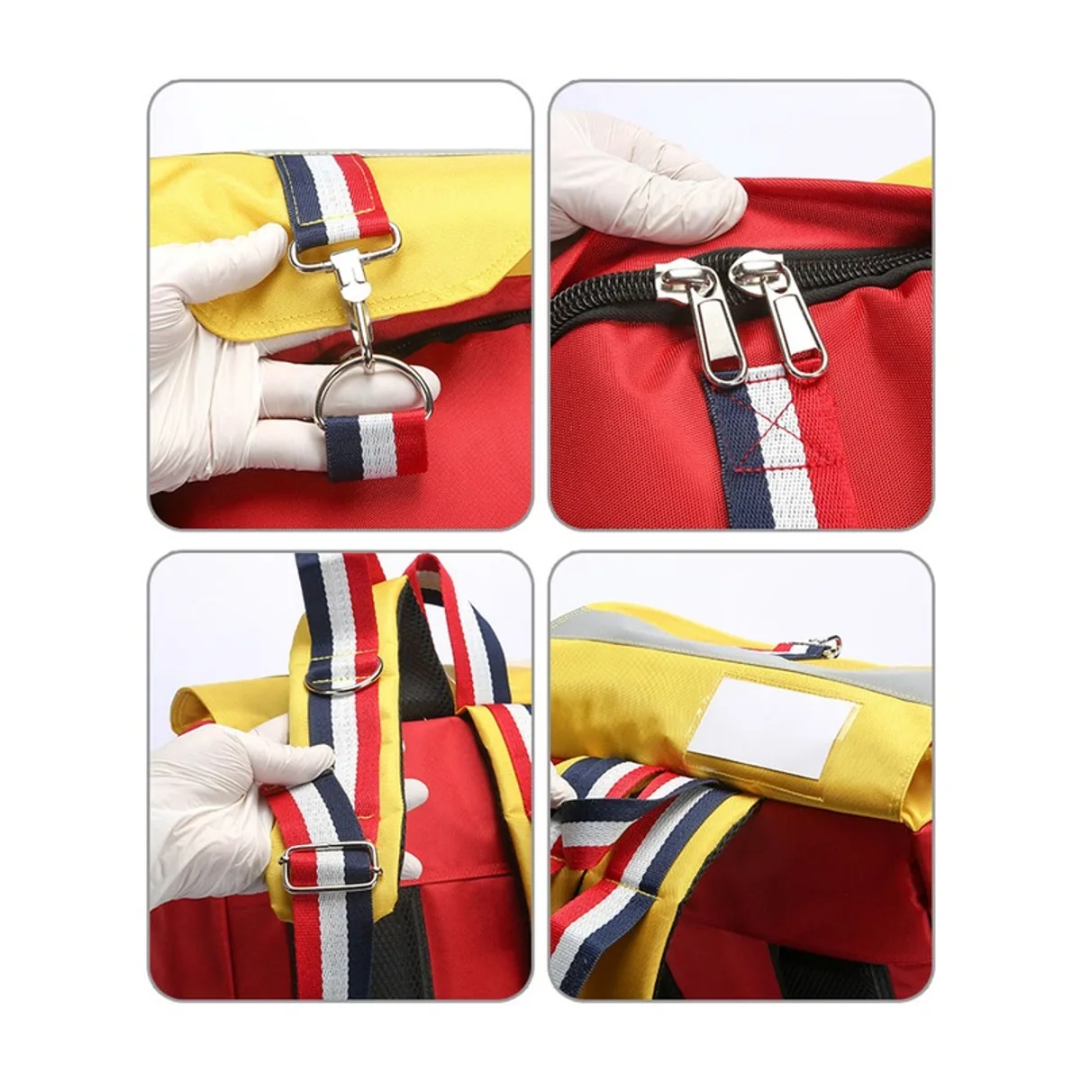 09924 900D Medical Emergency Backpack in Red, construction and compartment detail 7