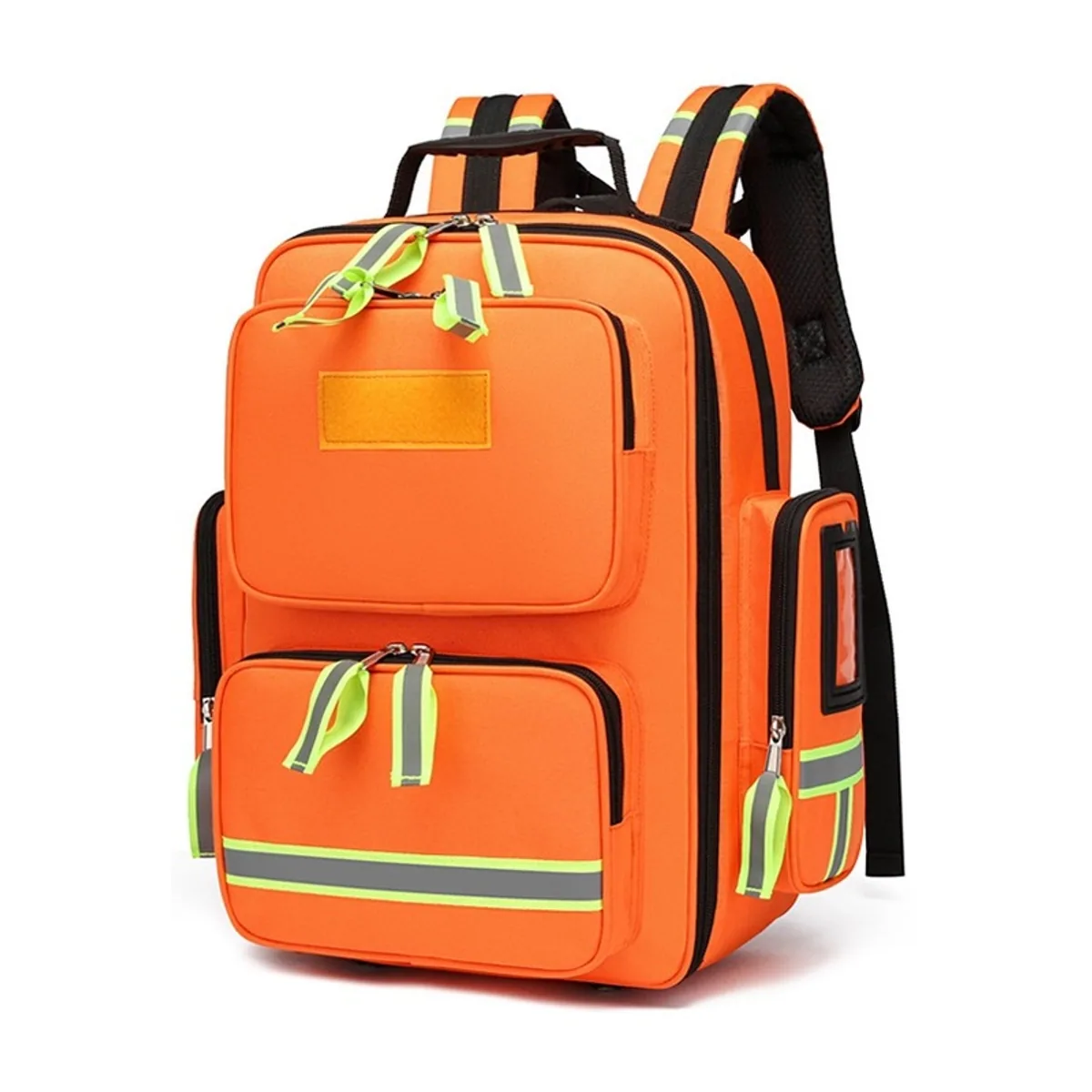 09926 1000D Medical Emergency Backpack in Orange, construction and compartment detail 2