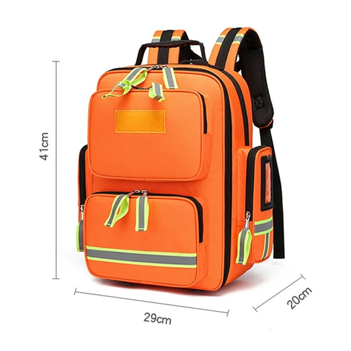 09926 1000D Medical Emergency Backpack in Orange, construction and compartment detail 5