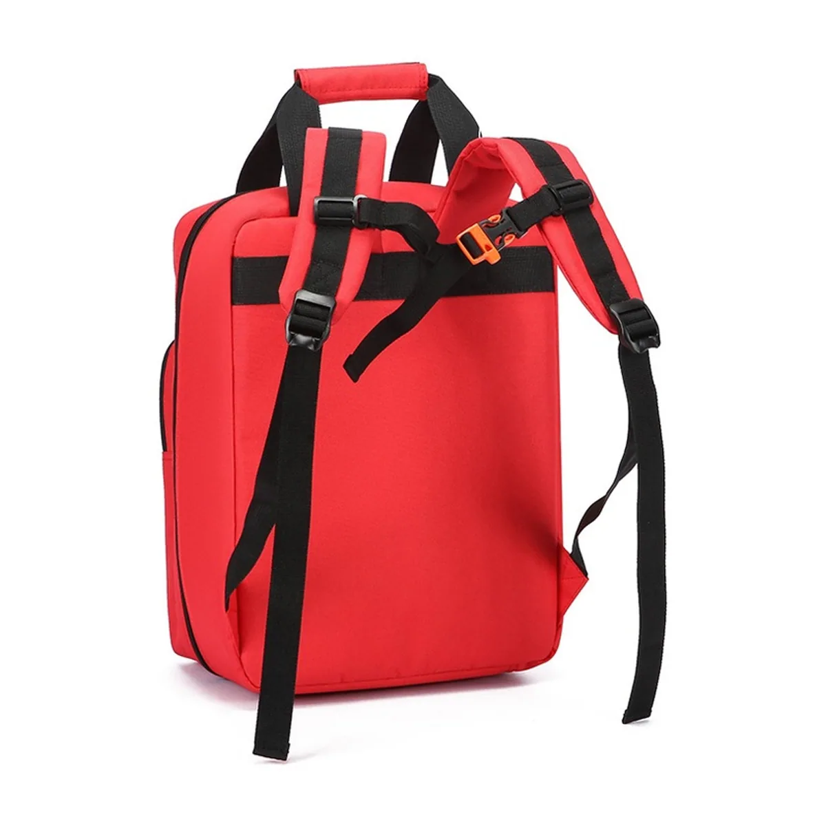 09929 1200D Medical Emergency Backpack in Red, construction and compartment detail 6