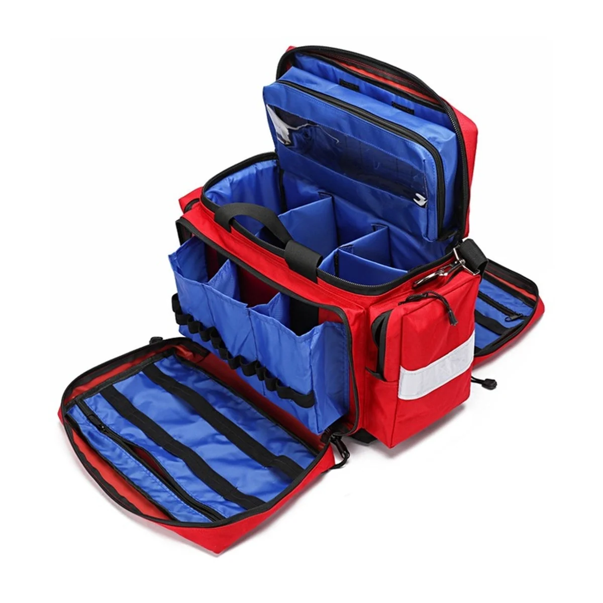 09930 Medical Duffel Bag in Red, construction and compartment detail 5