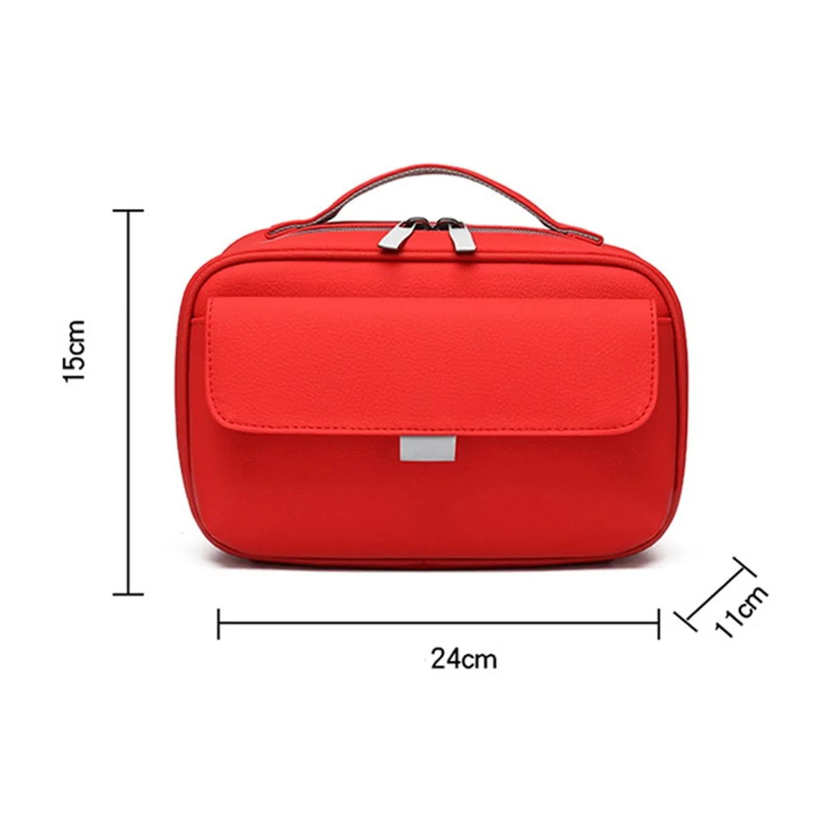 09932 Emergency Waist Bag in Red, construction and compartment detail 4