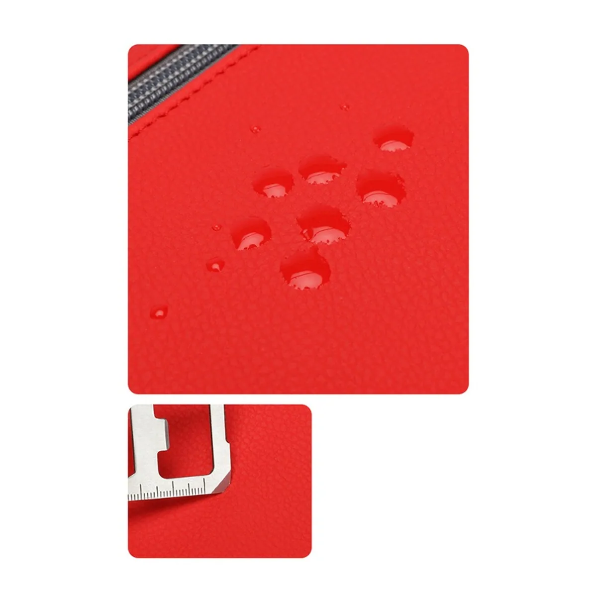 09932 Emergency Waist Bag in Red, construction and compartment detail 6