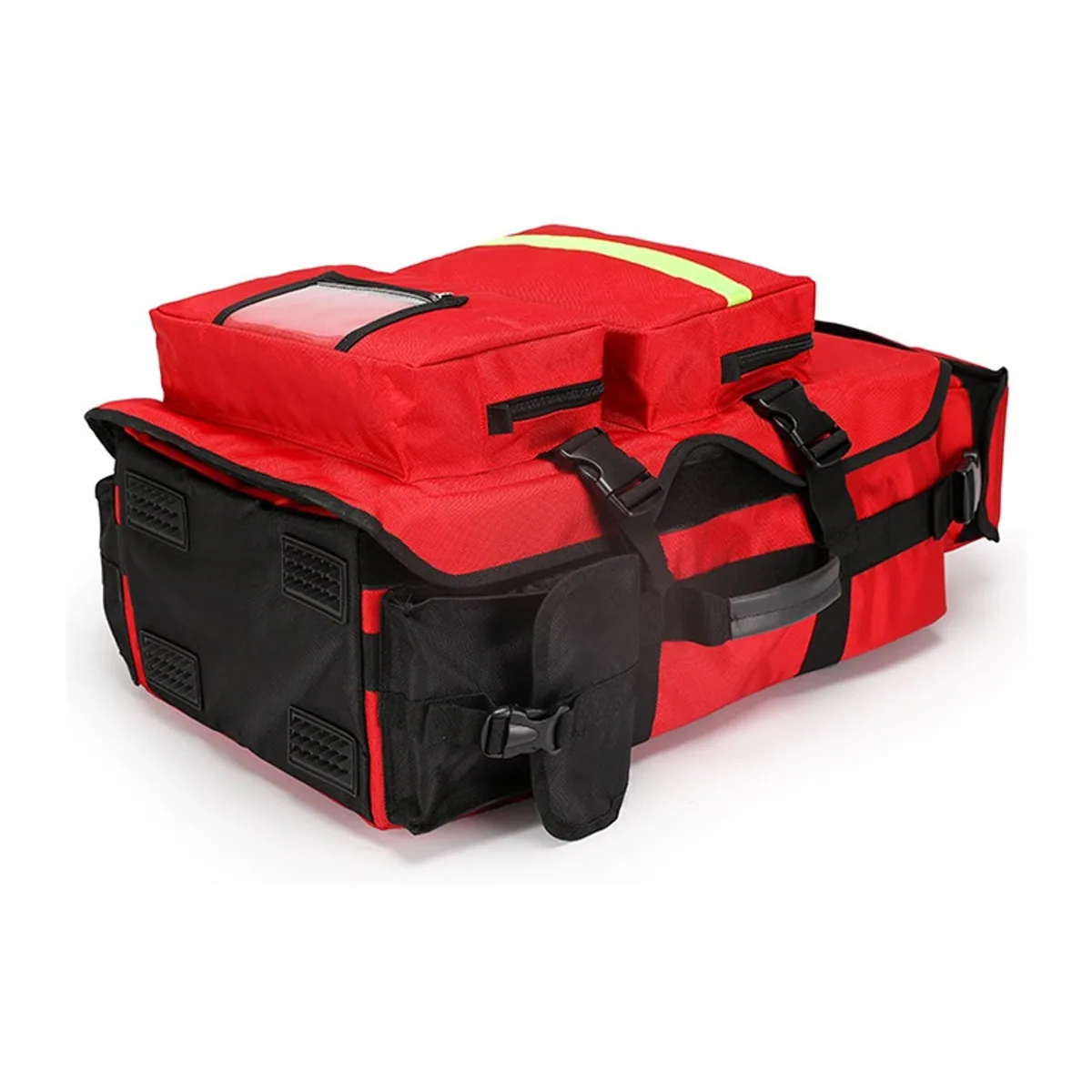 09933 Oxford Medical Emergency Backpack in Red, construction and compartment detail 5