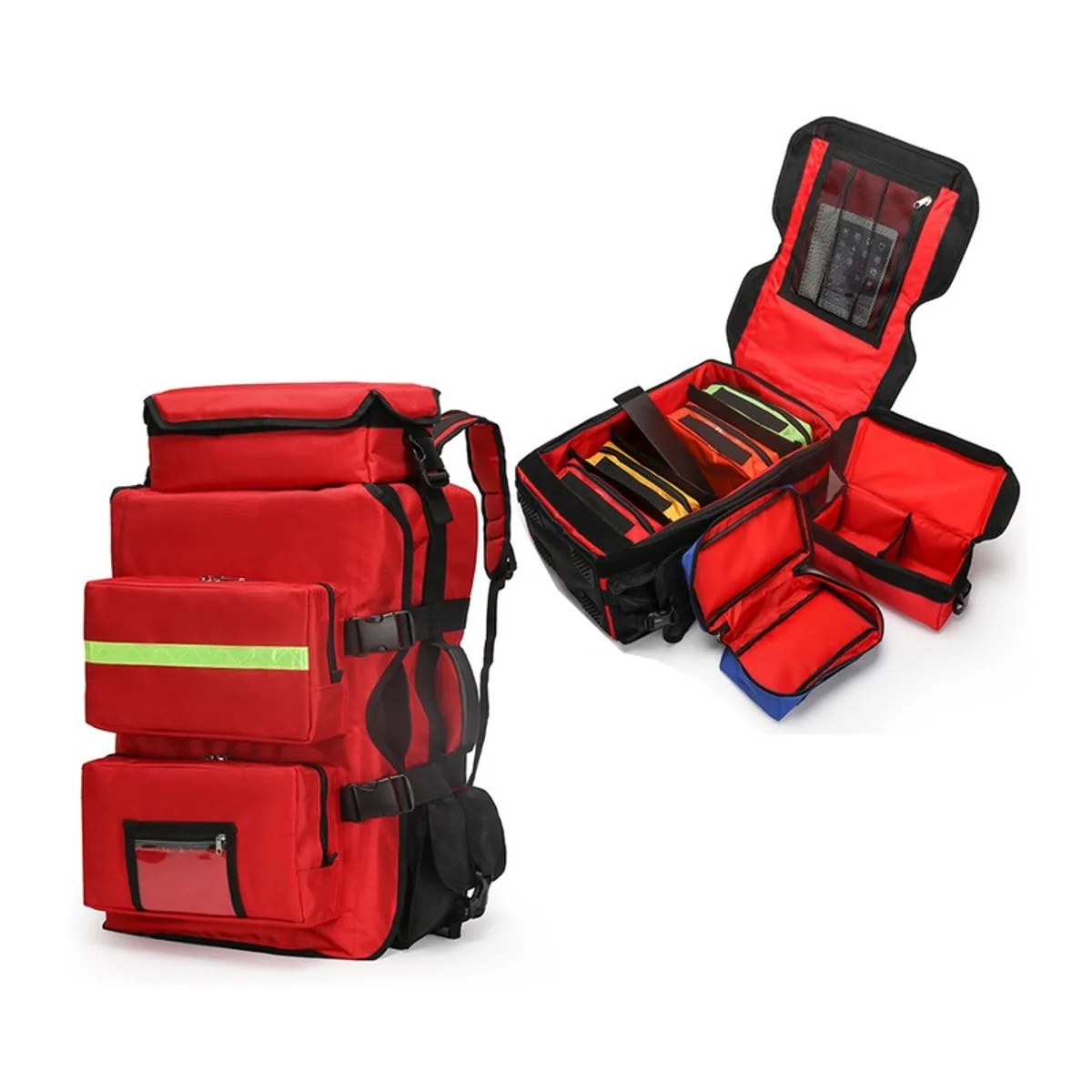 09933 Oxford Medical Emergency Backpack in Red, medical emergency backpack product view