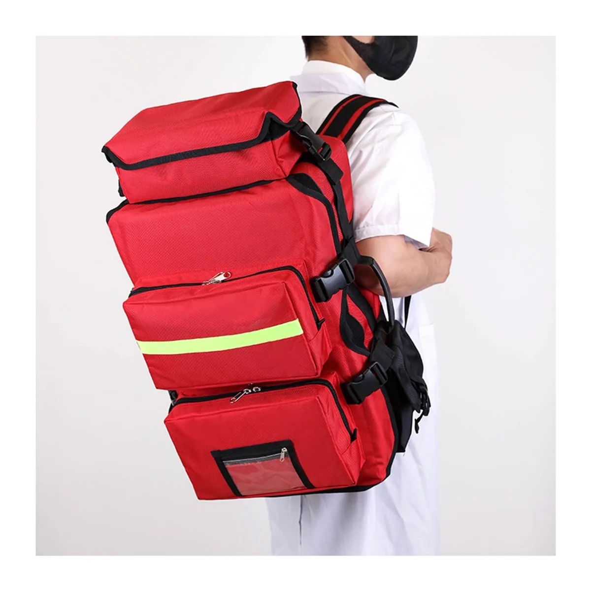 09933 Oxford Medical Emergency Backpack in Red, medical emergency backpack product view