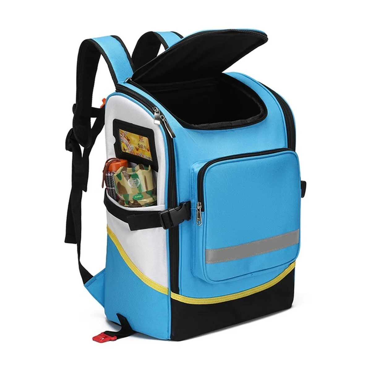 09936 Oxford Medical Emergency Backpack in Red, construction and compartment detail 1