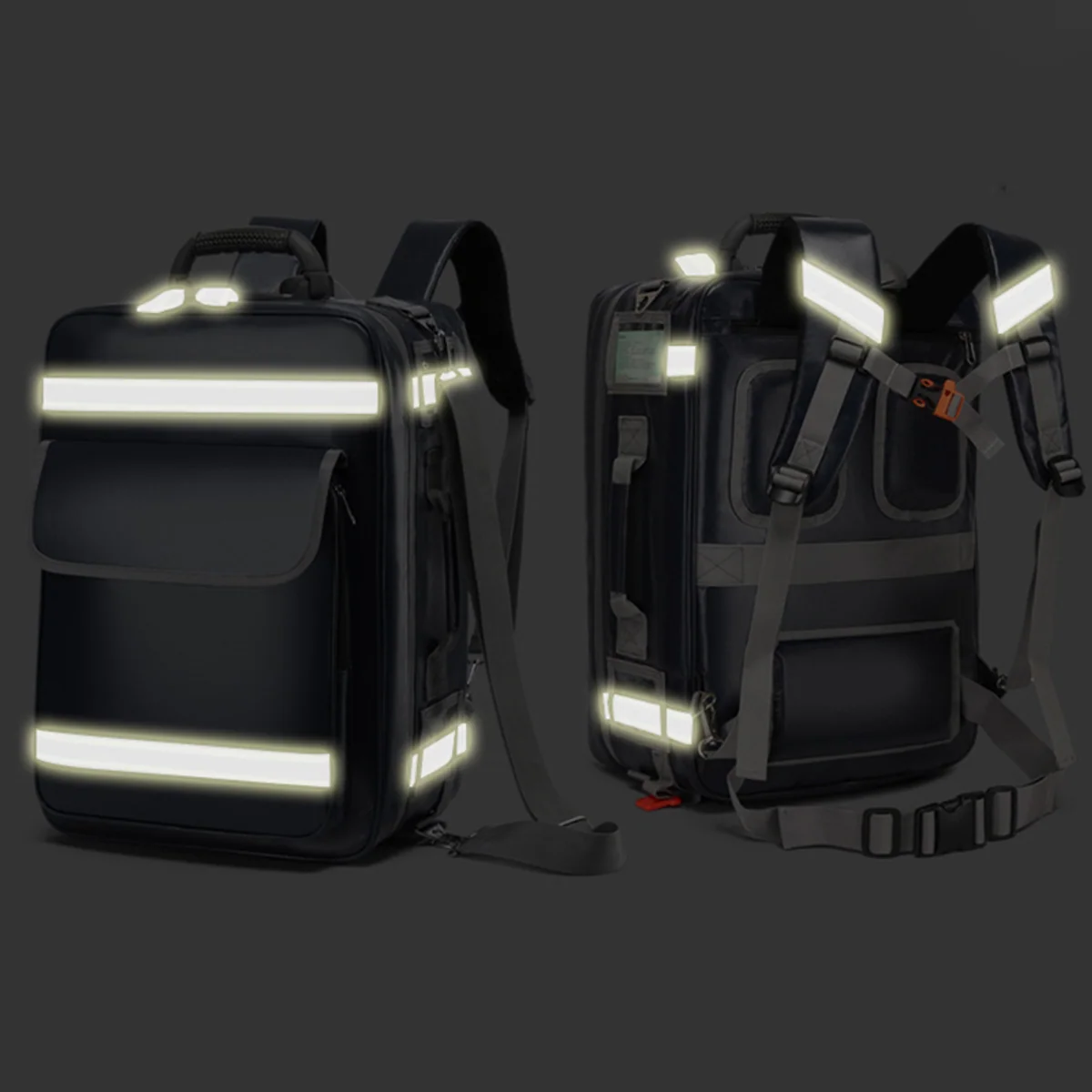 09938 Medical Emergency Backpack in Red, construction and compartment detail 5