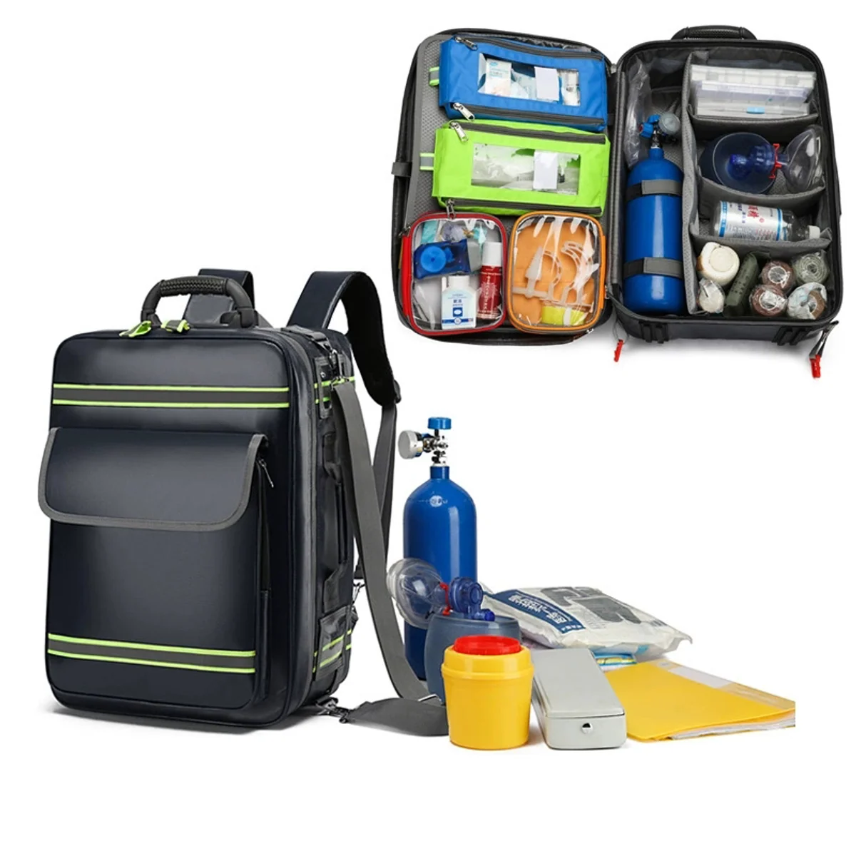 09938 Medical Emergency Backpack in Red, medical emergency backpack product view