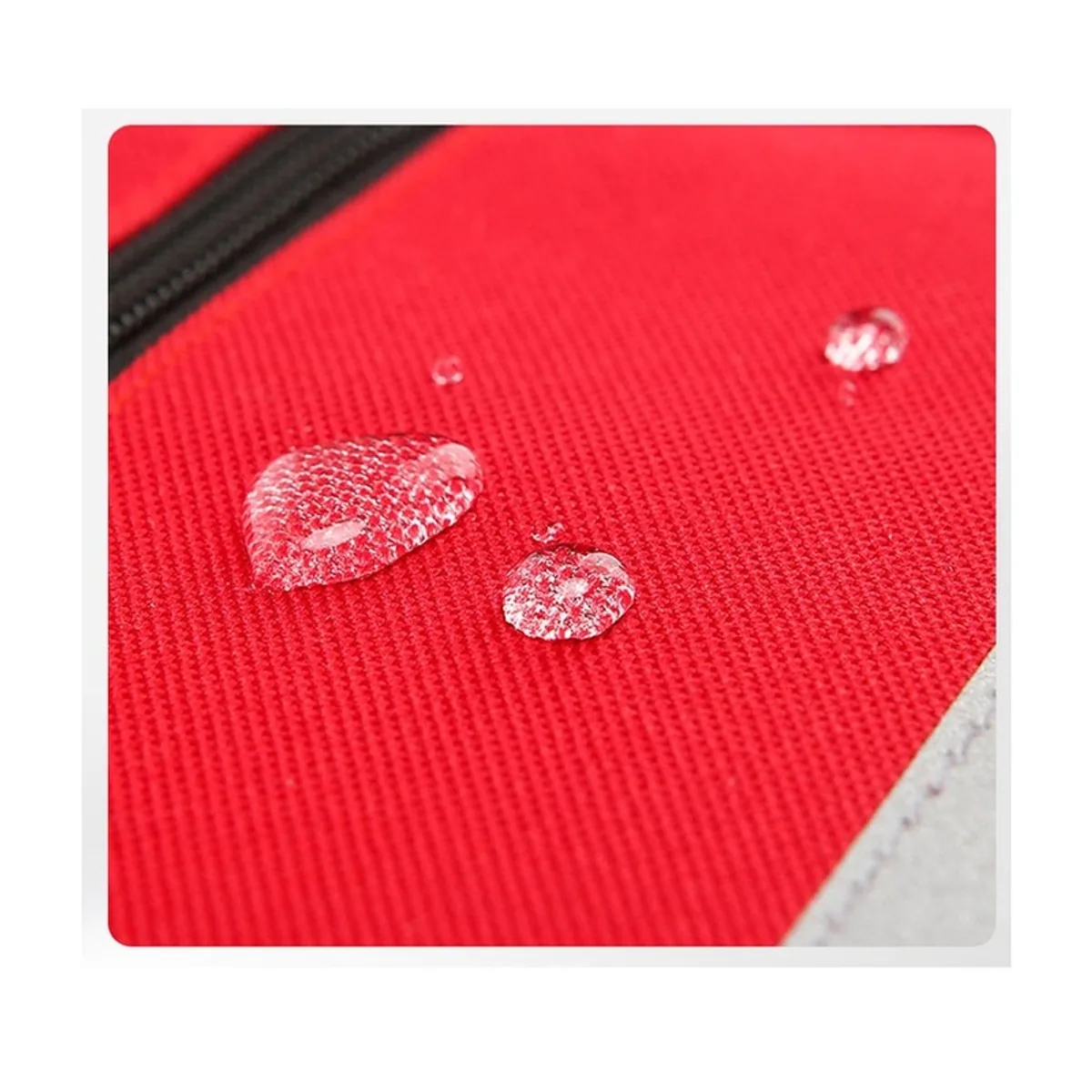 09941 1200D Emergency Waist Bag in Red, construction and compartment detail 5