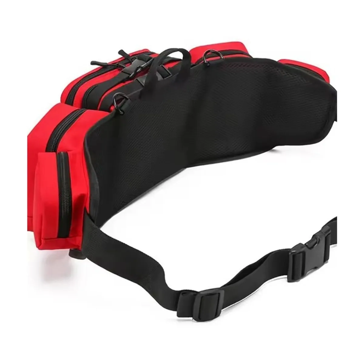 09941 1200D Emergency Waist Bag in Red, construction and compartment detail 6