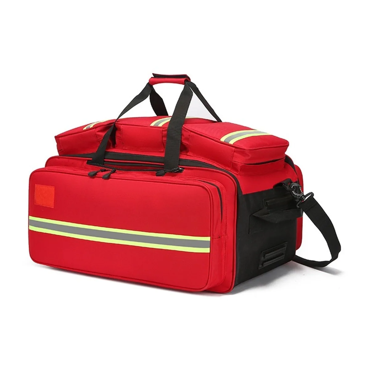 09951 Oxford Rescue Duffel Bag in Red, construction and compartment detail 1