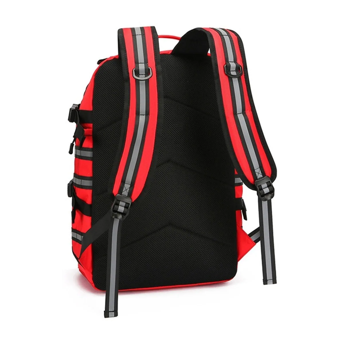 09952 1200D Medical Emergency Backpack in Red, construction and compartment detail 3