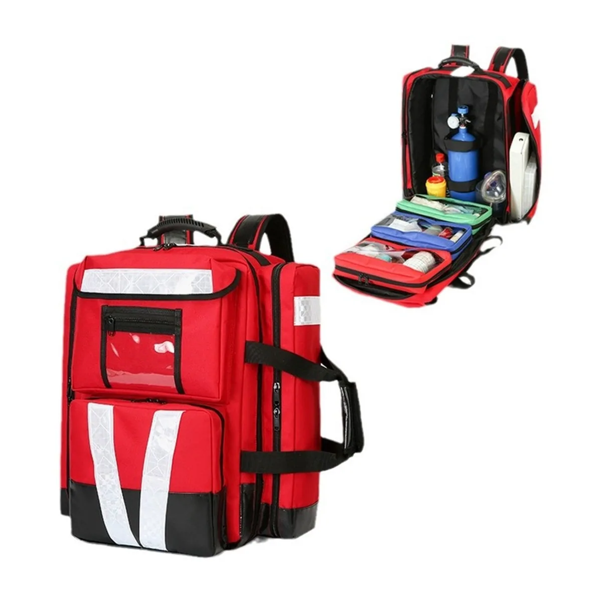 09957 1200D Medical Emergency Backpack in Red, medical emergency backpack product view