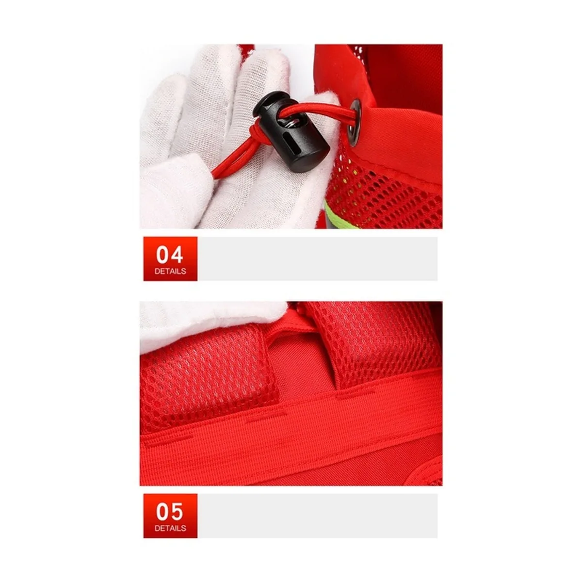 09969 1200D Medical Emergency Backpack in Red, construction and compartment detail 3