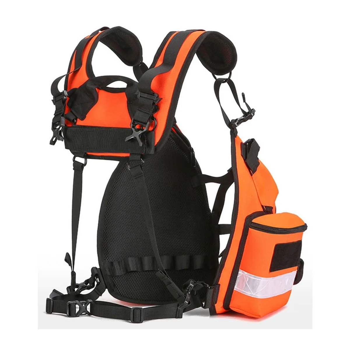 09970 1200D Waterproof PVC Rescue Bag in Orange, construction and compartment detail 6